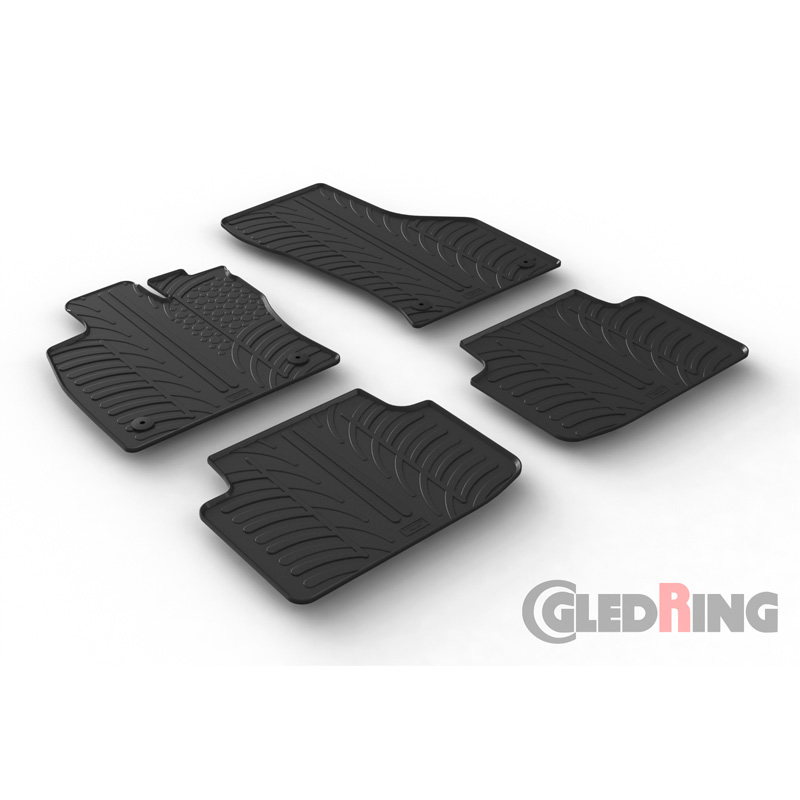 Rubbermatten  Volkswagen Passat 3G Sedan/Variant 2014-2023 (T profiel 4-delig + montageclips)