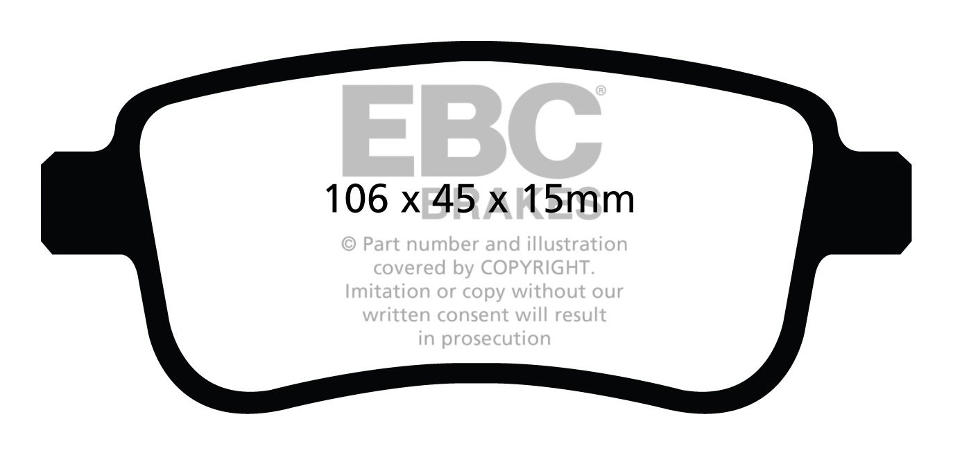 EBC Brakes RENAULT Scenic 1.6 2009-.. Remblokken achterzijde
