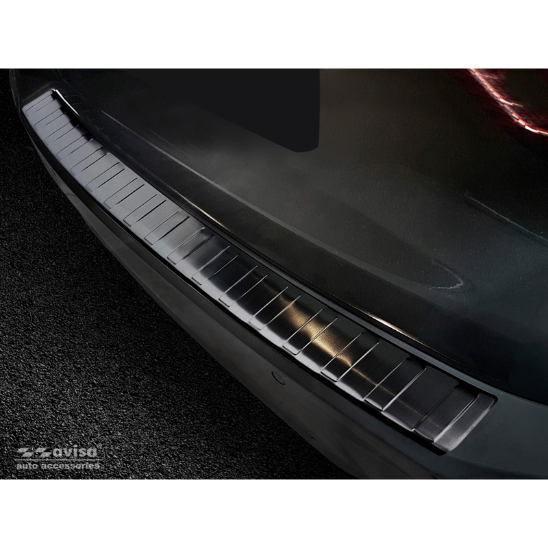Zwart RVS Achterbumperprotector  BMW 3-Serie G21 Touring M-Pakket (excl. Sportline & 330e Hybrid) 2018-