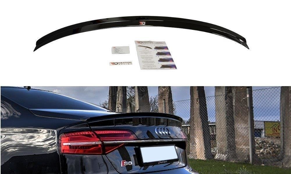Spoiler Cap Audi S8 D4 FL Maxton Glans Zwart