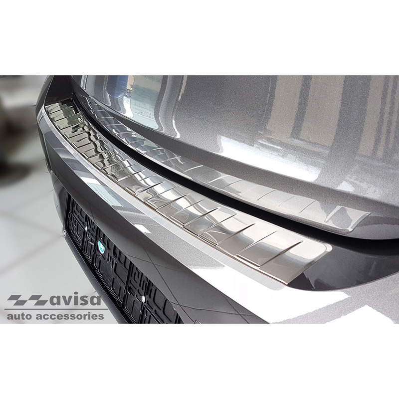 RVS Achterbumperprotector  Opel Corsa F Edition/Elegance HB 5-deurs 2019- 'Ribs' (excl. Equipment Ultimate)