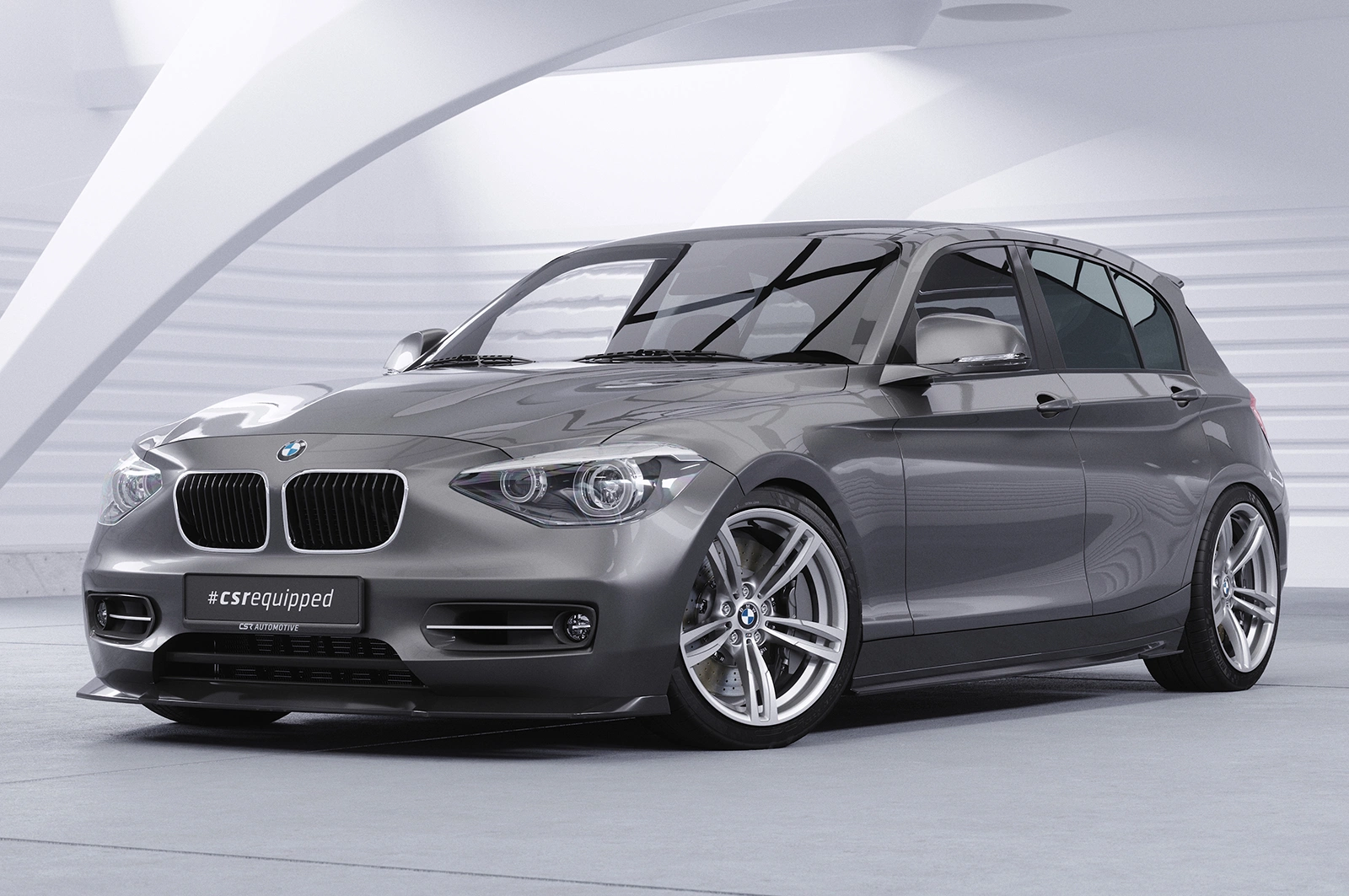 Voorspoiler BMW 1er F20 / F21 glans zwart – 06/2011–03/2015