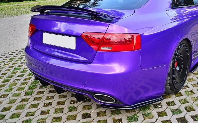 Achter Aanzet Audi RS5 8T /  8T FL Glanzend Zwart