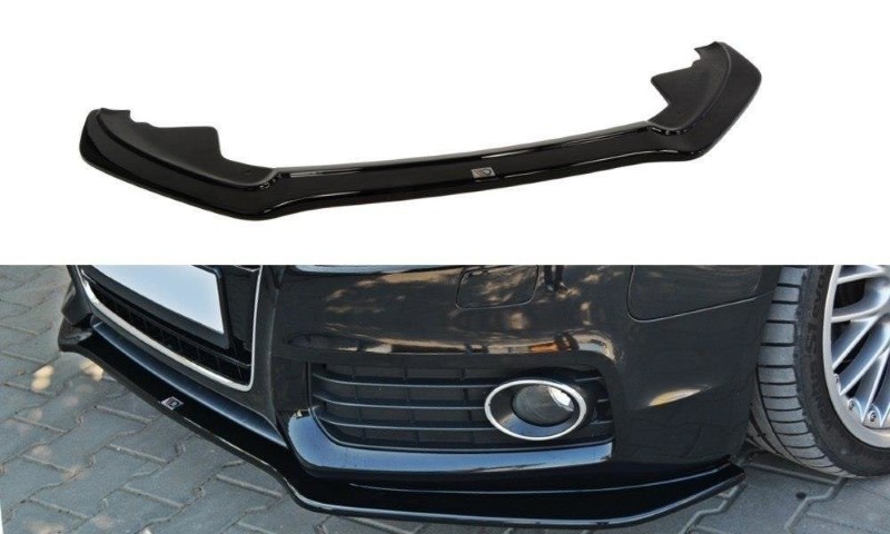 Voorspoiler Audi S5 / AS-Line 8T Glanzend Zwart