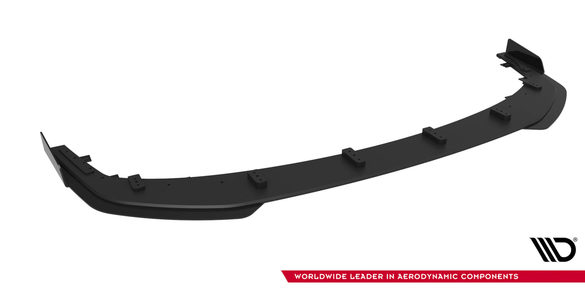 Street Pro Voorspoiler + Flaps Mitsubishi Lancer EVO X Maxton Glanzend zwart