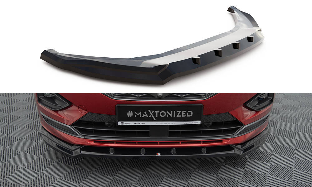 Voorspoiler V.2 Seat Tarraco FR Maxton Glans Zwart