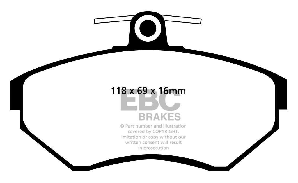EBC Brakes VW Polo 6N(2) 1.6 98-99 Remblokken voorzijde greenstu