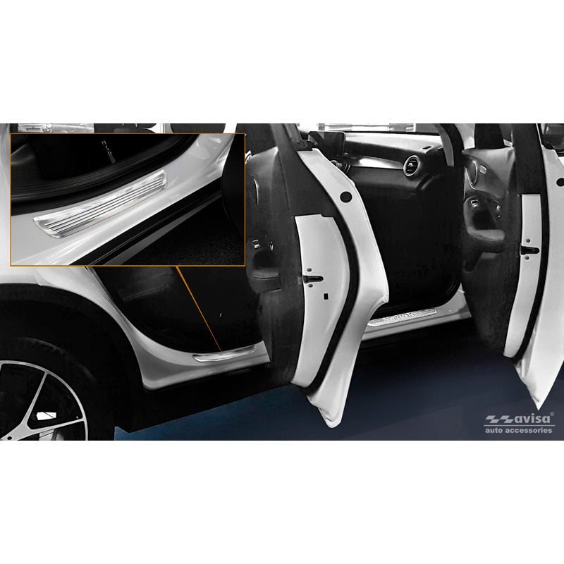 RVS Instaplijsten  Mercedes GLC/GLC Coupe 2015-2019 & FL 2019- 2-delig (achterdeuren)