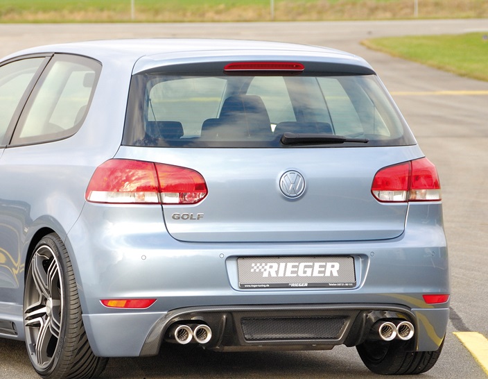 Achterbumper Diffusor VW Golf VI Rieger Carbon Duplex