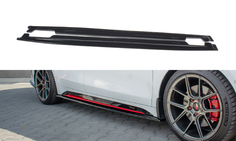 Zijskirts Diffusers Kia ProCeed GT Mk 3 Glanzend Zwart