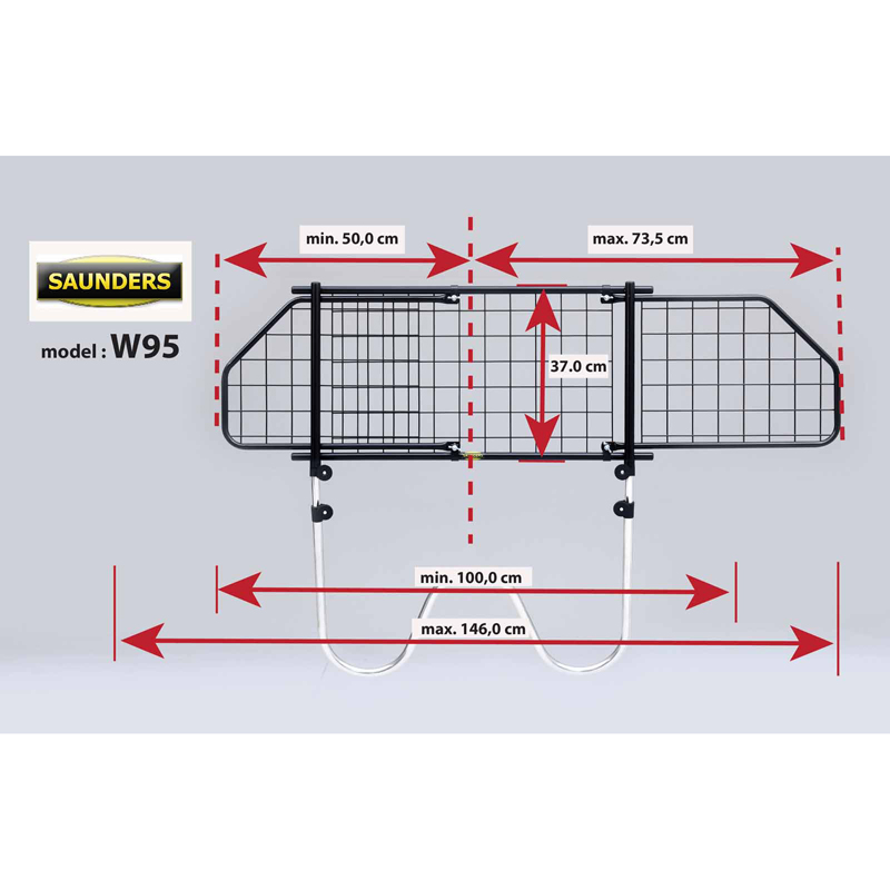 Saunders Universeel Hondenrek W-Wire 33-41cm
