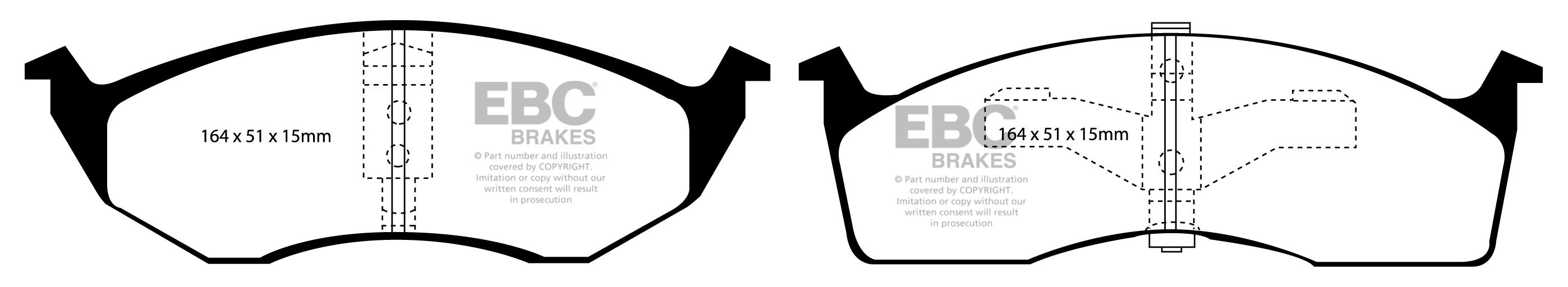 EBC Brakes CHRYSLER (USA) Voyager 2.0 97-2000 Remblokken voorzij