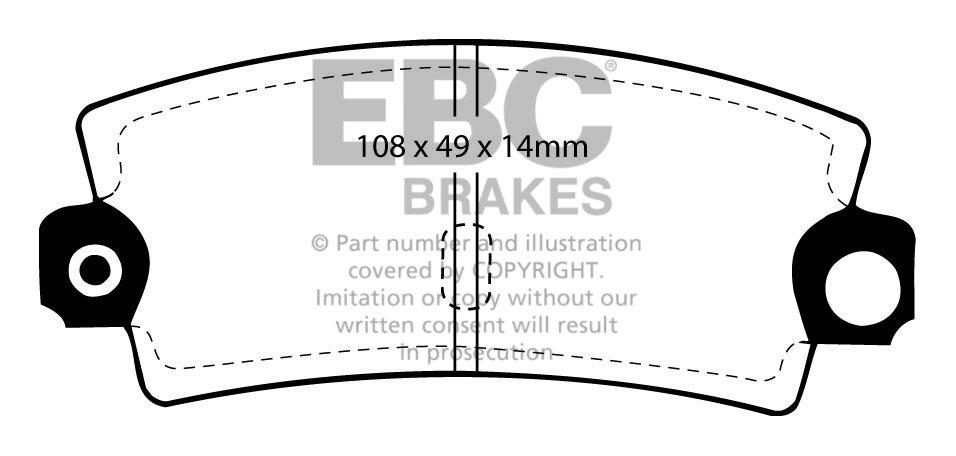 EBC Brakes VENTURI Atlantique 210 2.0 91-94 Remblokken achterzij