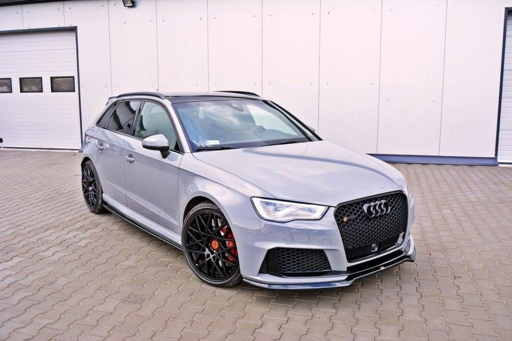 Voorspoiler V.1 Audi RS3 8V Sportback Glanzend zwart