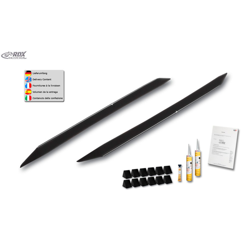 Sideskirts 'Slim'  Opel Vectra B 1995-2002 (ABS zwart glanzend)