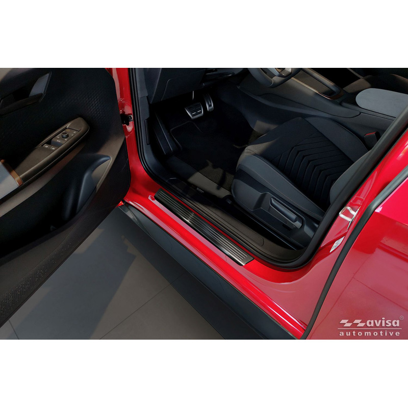 Avisa Zwart RVS Instaplijsten  Volkswagen ID.3 2020-2023 & FL 2023- / Cupra Born 2021- / MG 4 2022- / MG HS II 2024- 'Lines' - 4-delig
