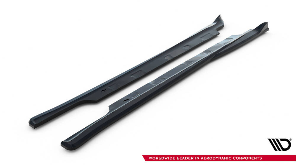 Zijskirts diffusors Tesla Model S Plaid Gloss-Black V2