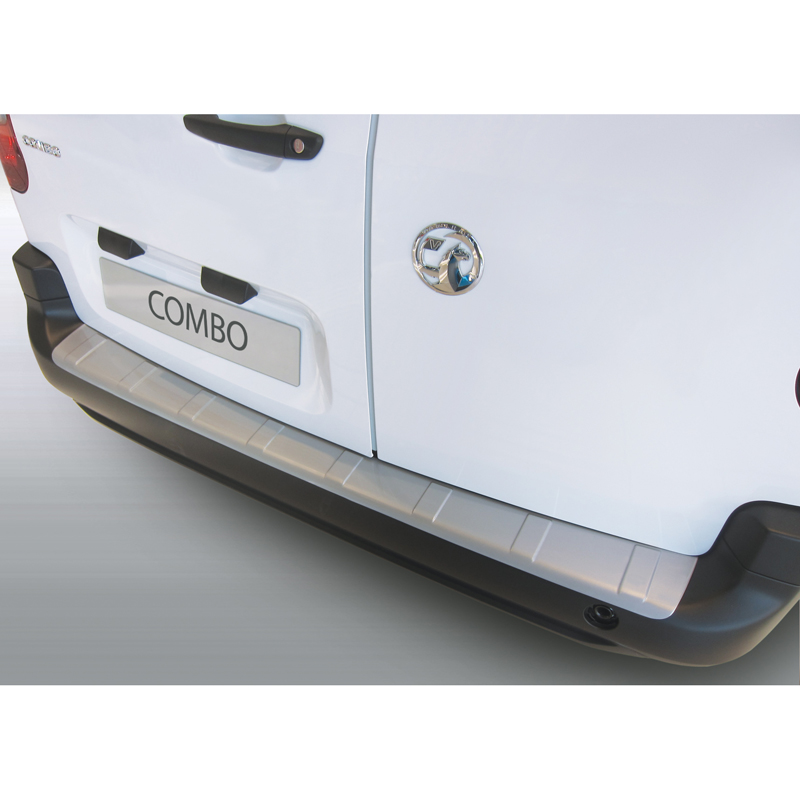 ABS Achterbumper beschermlijst  Citroën Berlingo Multispace / Peugeot Rifter / Opel Combo Tour (MPV) 2018- Zwart 'Ribbed'