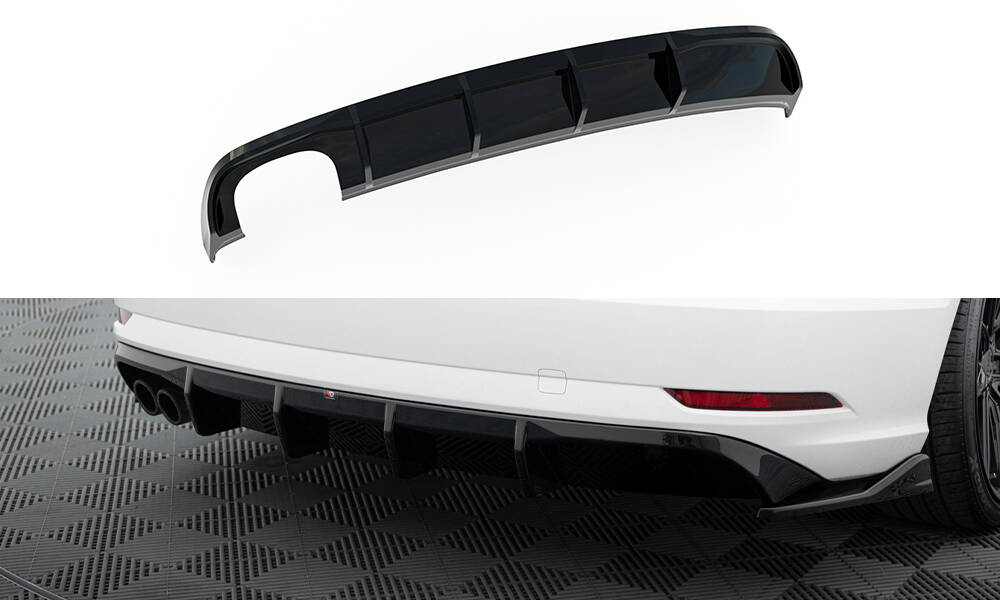 Achter Diffuser Audi A3 Sedan 8V Facelift Maxton Glanzend zwart