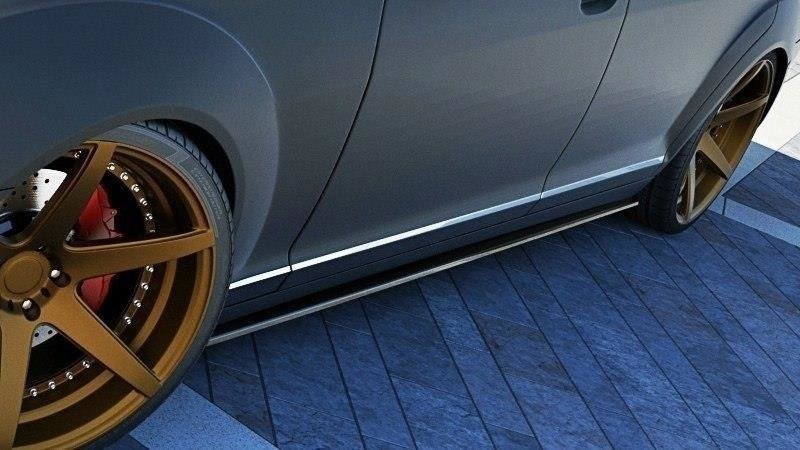 Zijskirts Mercedes S-Klasse W221 Maxton Design glans zwart