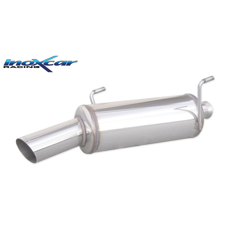 100% RVS Sportuitlaat  Peugeot 206 1.4 16v/1.4XS 90pk 2001-2006 1x90mm Rally