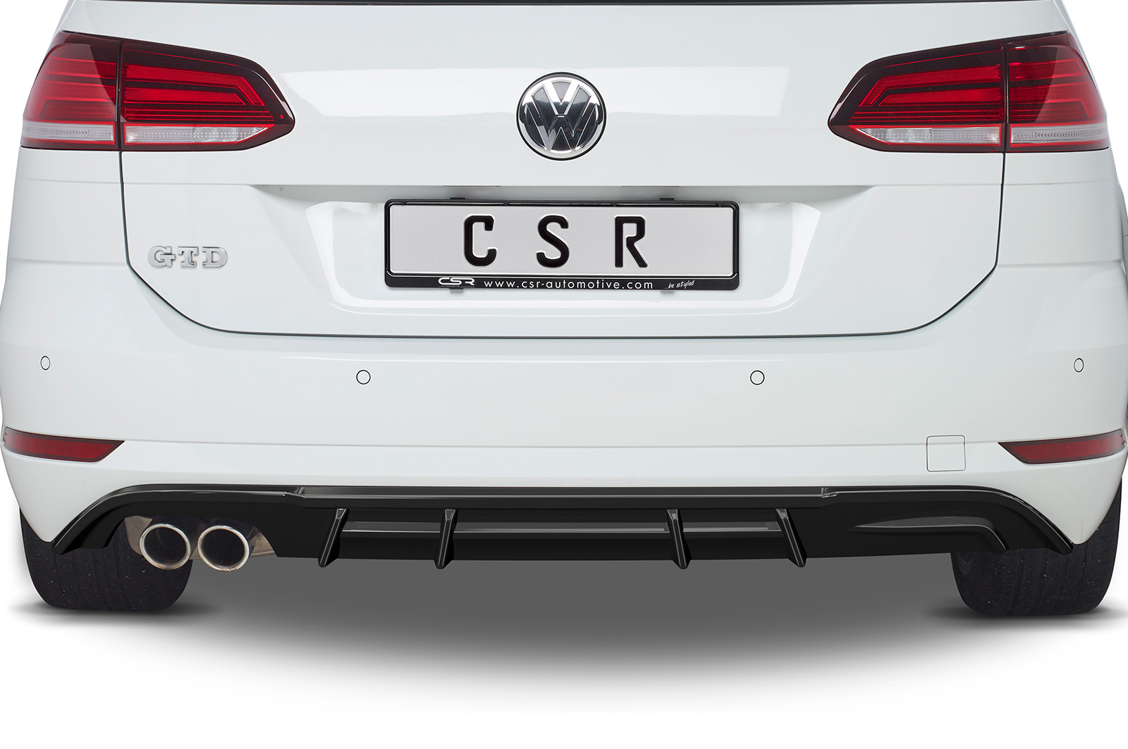 Achter aanzet VW Golf 7 Variant GTD CSR glans Zwart