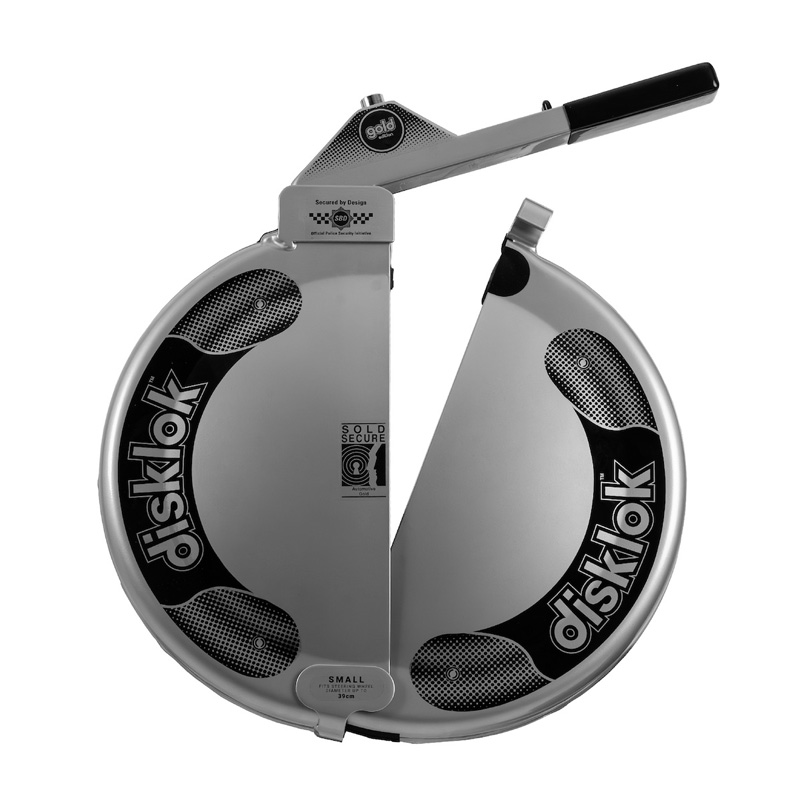 Disklok Stuurwielslot 'Gold Edition' - Maat Small - 35-39cm - Zilver - SCM-klasse MP-03