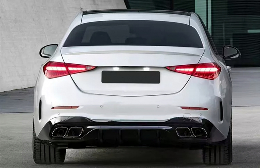 Diffuser Mercedes C Klasse W206 S206 63 AMG Look Zwart