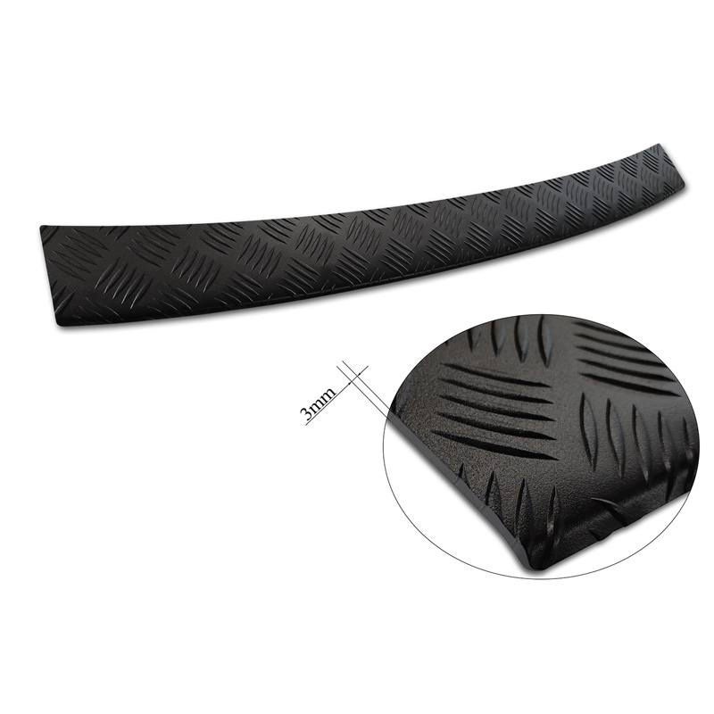Matzwart Aluminium Achterbumperprotector  Volkswagen Touran III 2015- incl. R-Line 'Riffled Plate'