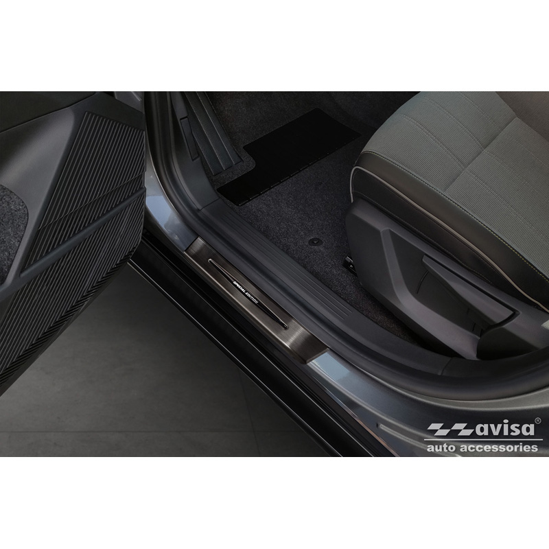 Zwart RVS Instaplijsten  Renault Megane E-Tech 2022- - 'Special Edition' - 4-delig