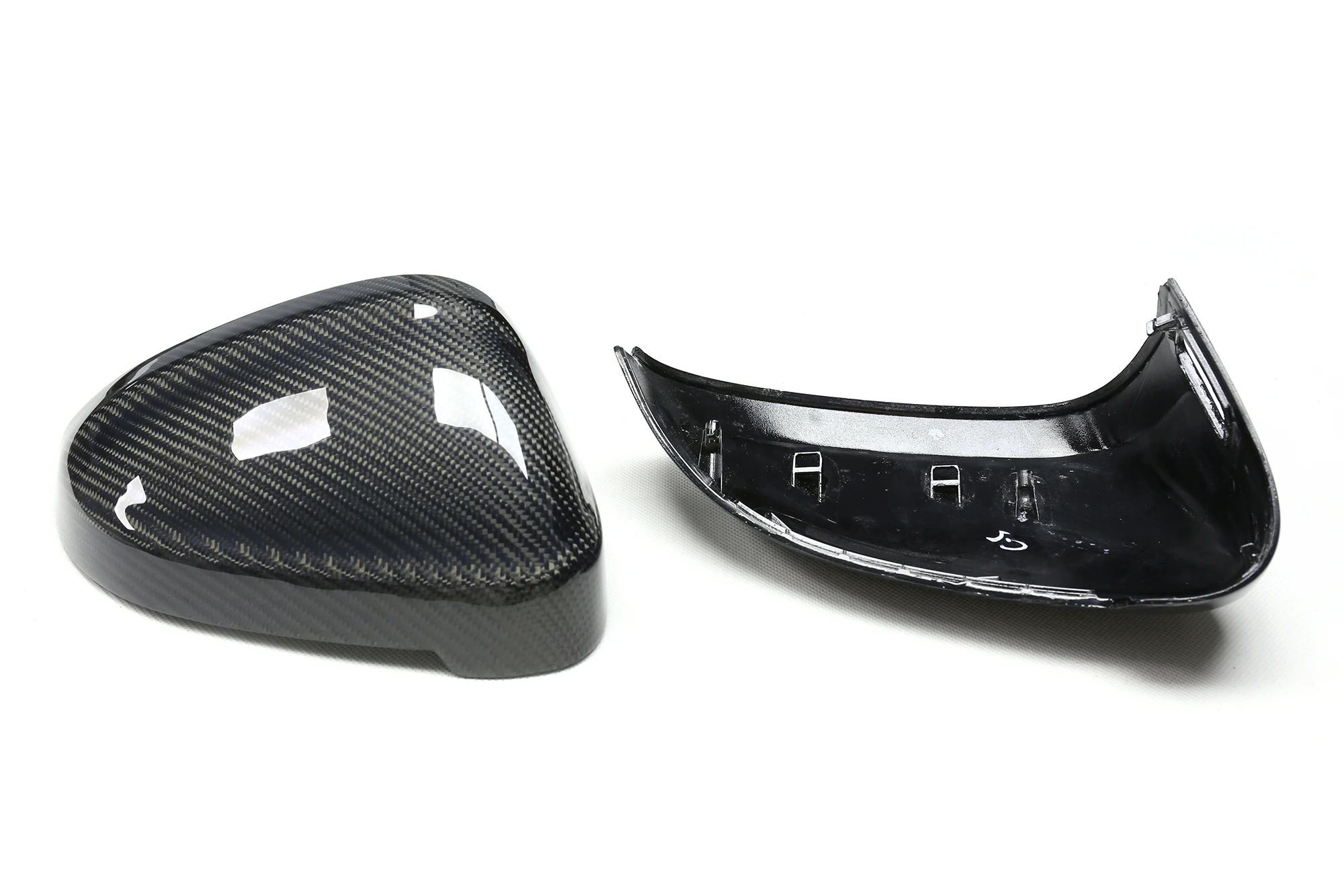 Spiegelkappen Audi A4 S4 A5 S5 B9 Carbon 16-23 met dode hoek