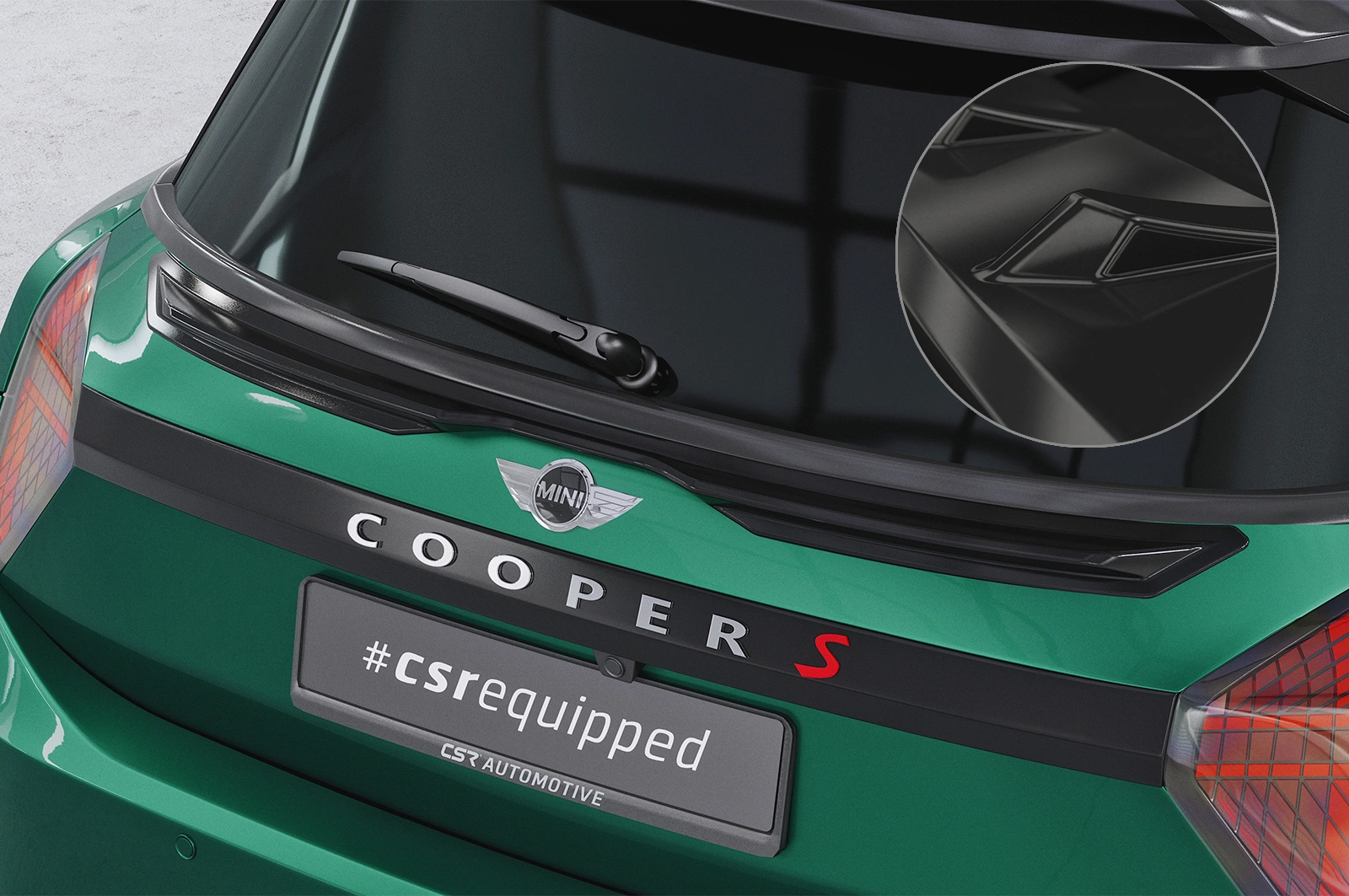 Achterspoiler Mini F66 glans zwart