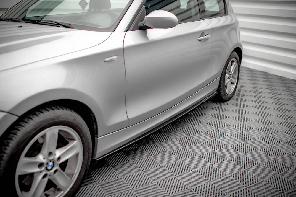 Zijskirts BMW 1 Serie E87 FL Maxton Glans Zwart