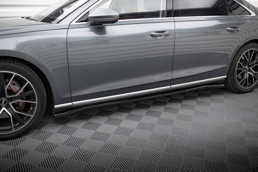Zijskirts Audi A8 D5 Maxton Glans Zwart