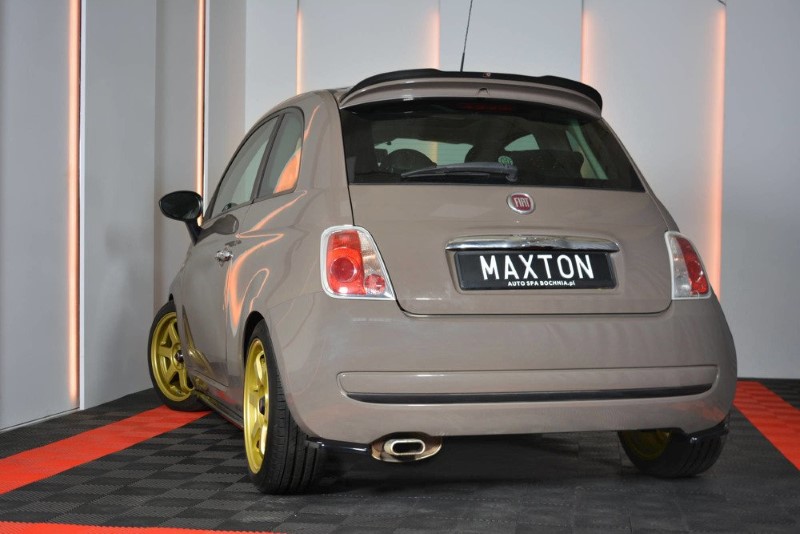 Achterzij Spoilers Fiat 500 Hatchback Preface Glanzend Zwart