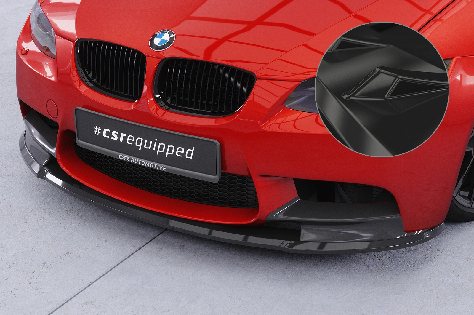 Voorspoiler BMW M3 E90/E92/E93 glans zwart