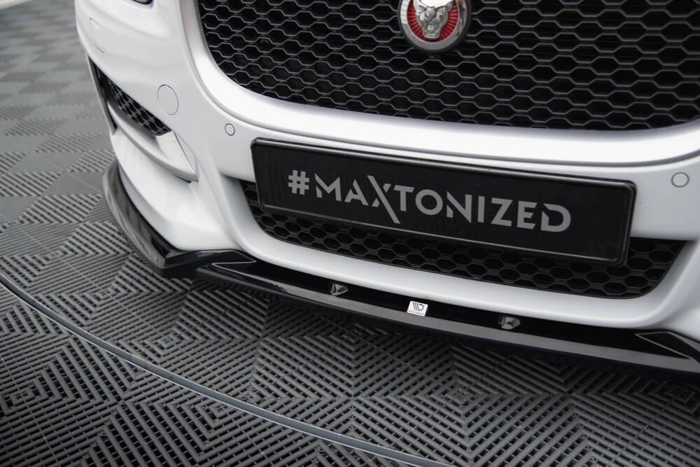 Voorspoiler V.2 Jaguar XE R-Sport X760 Maxton Glans Zwart