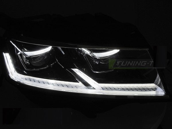 Koplampen VW T6.1 Multivan/Transporter FULL LED Dynamic Tube Black