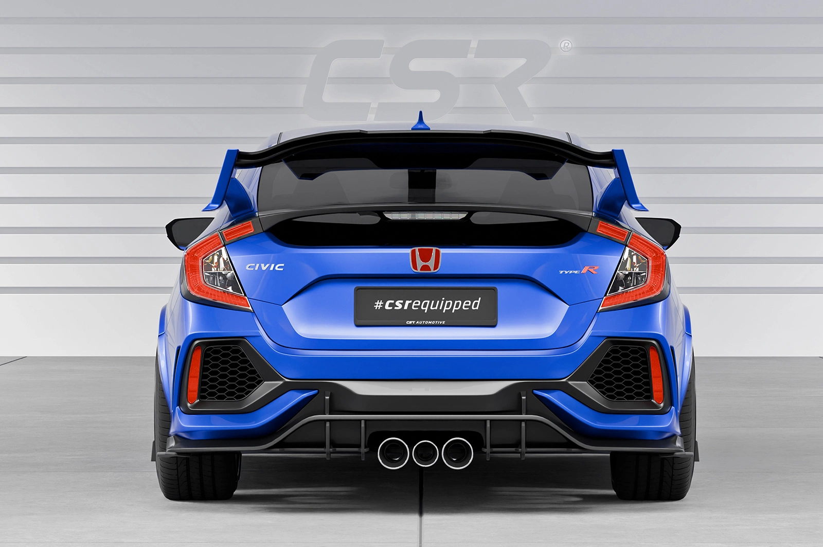 Achterspoiler Honda Civic Type R FK8 (2017–) Glans Zwart – CSR Automotive