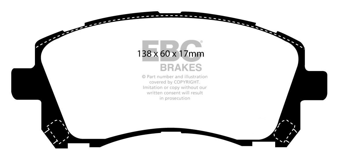 EBC Brakes SUBARU Legacy 2.0 (BE5) 99-2003 Remblokken voorzijde