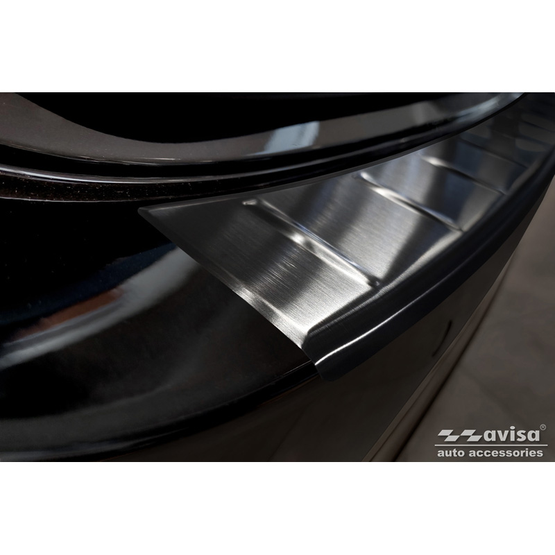 Zwart RVS Achterbumperprotector  Mercedes E-Klasse W214 Sedan 2023- 'Ribs'