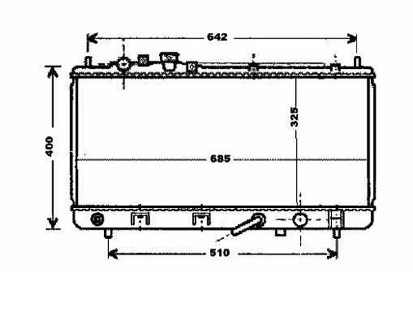 Radiator Mazda 323 00-03 325x689 1.6I-16V +/-AC