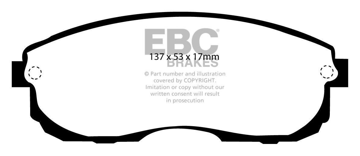 EBC Brakes NISSAN Maxima 3.0 88-91 Remblokken voorzijde greenstu