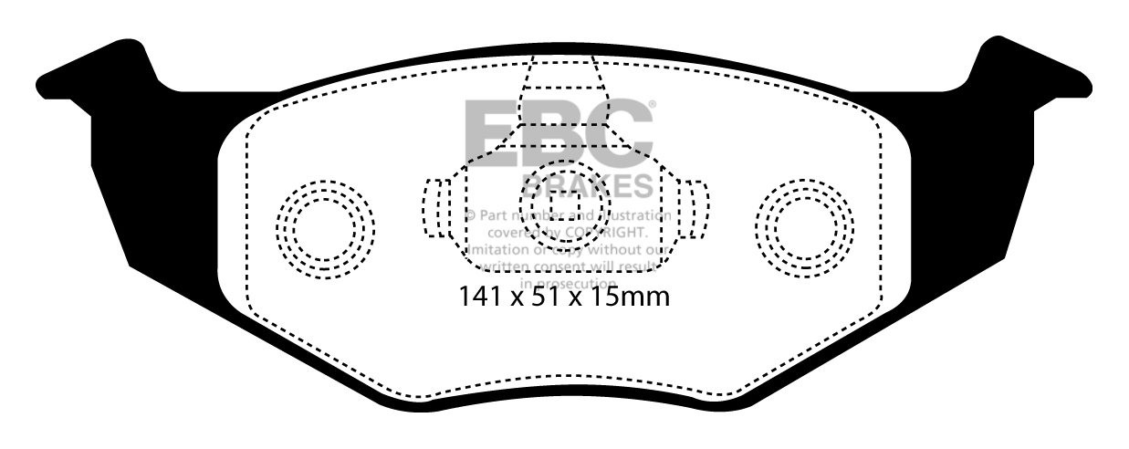 EBC Brakes SEAT Ibiza 1.7 D 97-99 Remblokken voorzijde