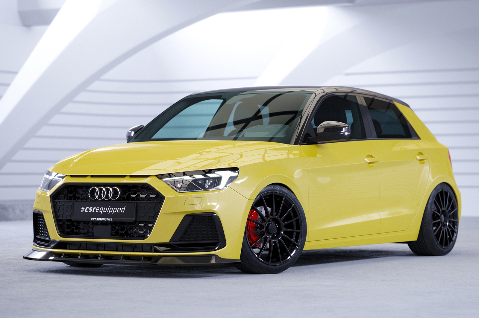 Voorspoiler Audi A1 (Type GB) CSR mat zwart