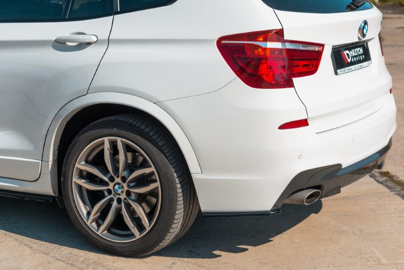 Achterzij Spoilers BMW X3 F25 M-Pack Facelift Glanzend Zwart