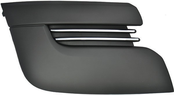 BumperGrill rechts 3008 09->> ZWART/Chroom