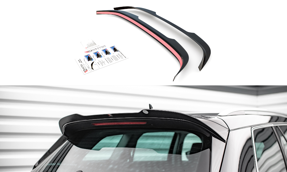Spoiler Skoda Kodiaq Mk1 Facelift sportline Maxton Design glans zwart