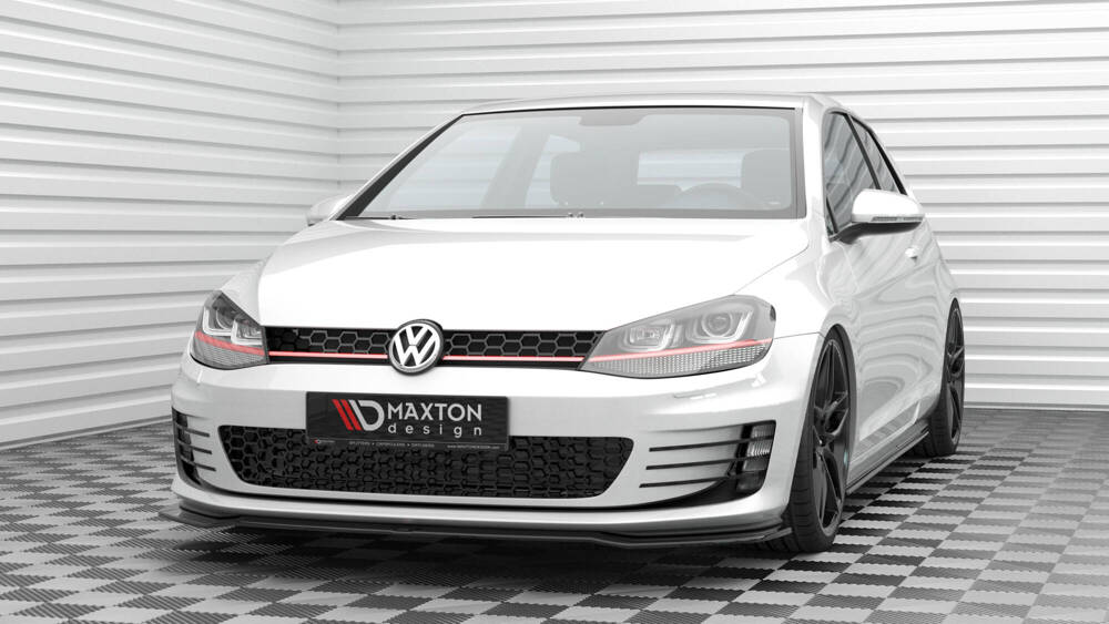 Voorspoiler VW Golf 7 GTI Glans Zwart v.3