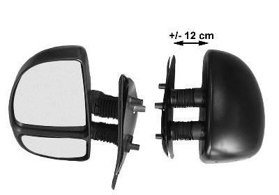 spiegel, dubbel, lange arm (12 cm), rechts Fiat Ducato, 2002-200